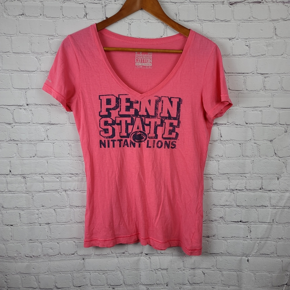 Under Armour Bright Pink Penn State T-shirt sz S